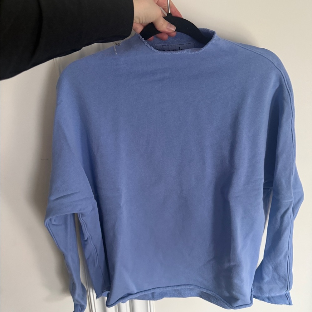New Frank & Eileen Effie Blue Capelet Long Sleeve XS